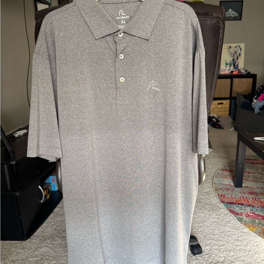 Rhoback Men's Gray Polo Shirt